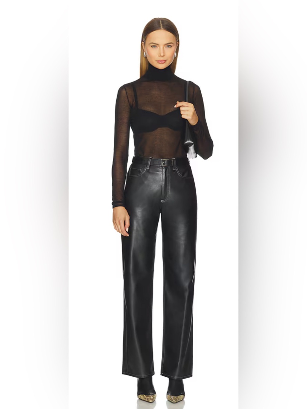 Rag & Bone Shea Faux Leather Straight Pants